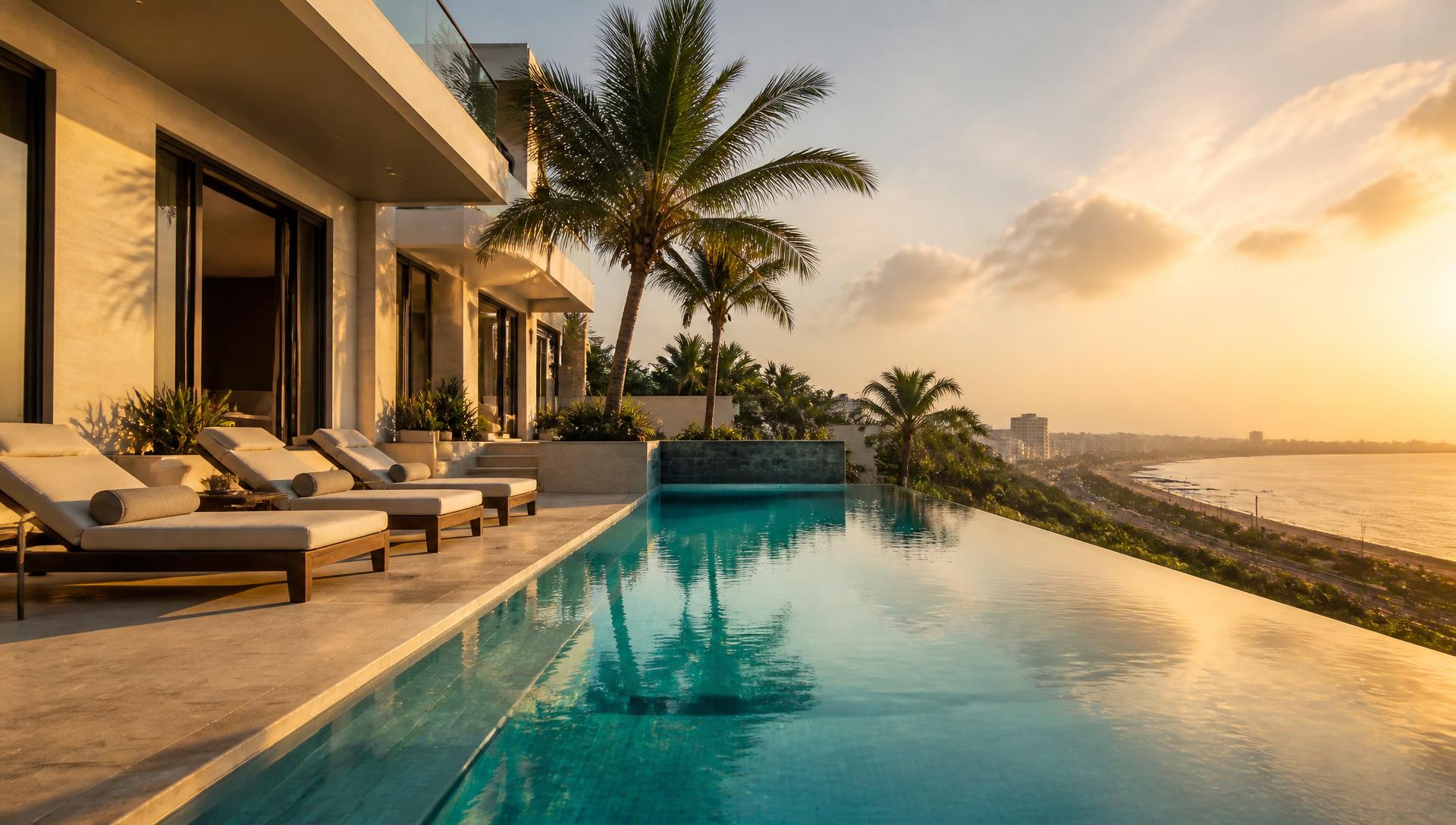 Luxury custom swimming pool constructed in Karachi